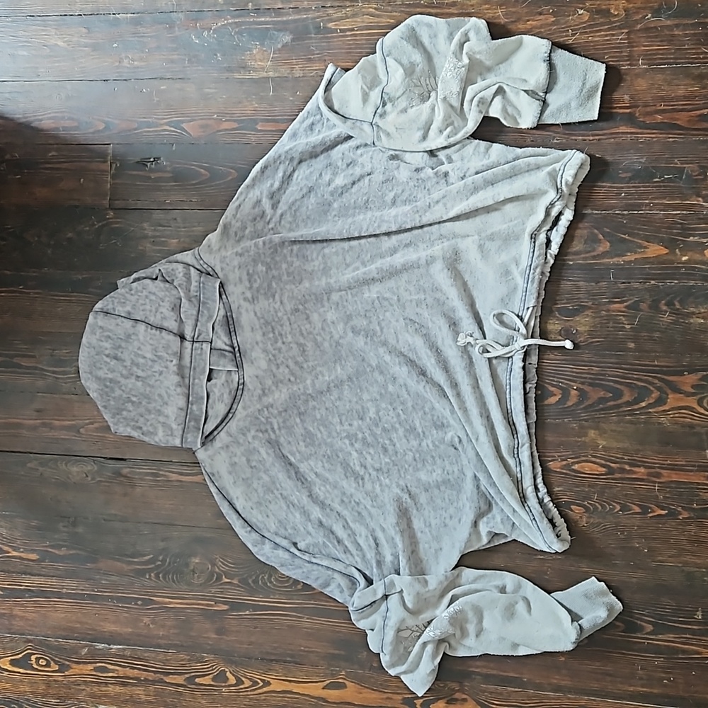 Distressed light weight crop sweater